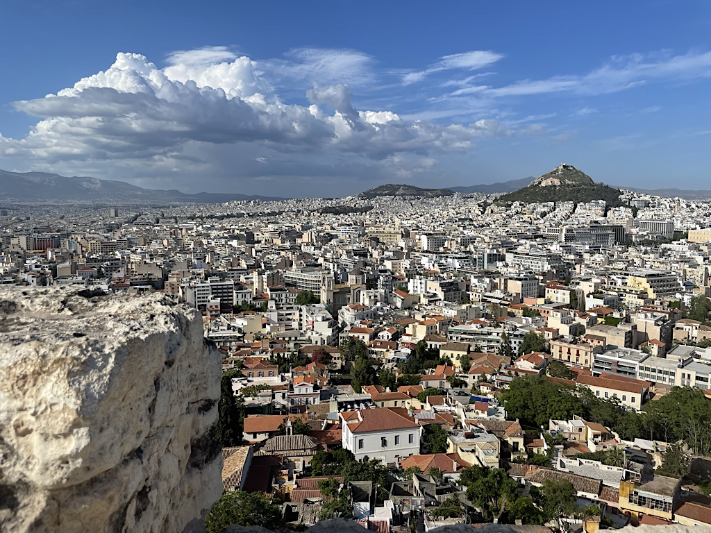 The view of Athens from the Acropolis is always stunnning.