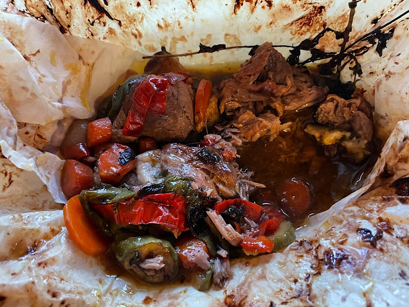 Slow-cooked lamb; so good!