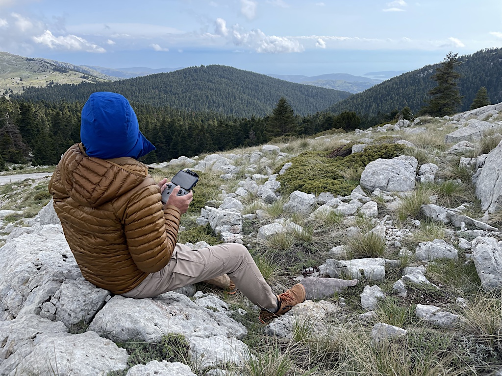 Chris flew his drone at golden hour. It was cold and windy!
