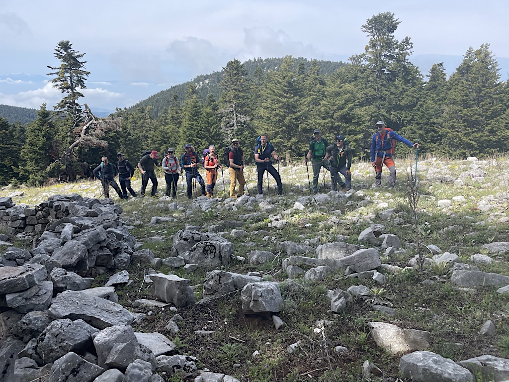 We encountered our hardy troupe of new mountain guides on their way back up to Defner.