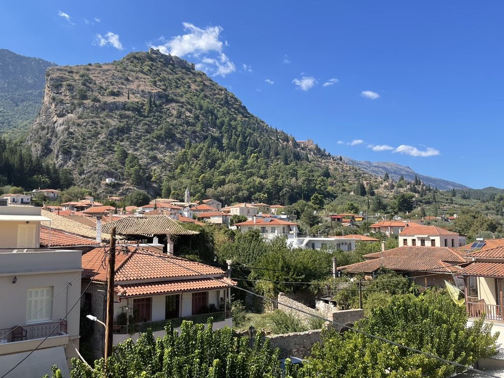 It’s way up that hill. Be prepared to climb even if you drive there!