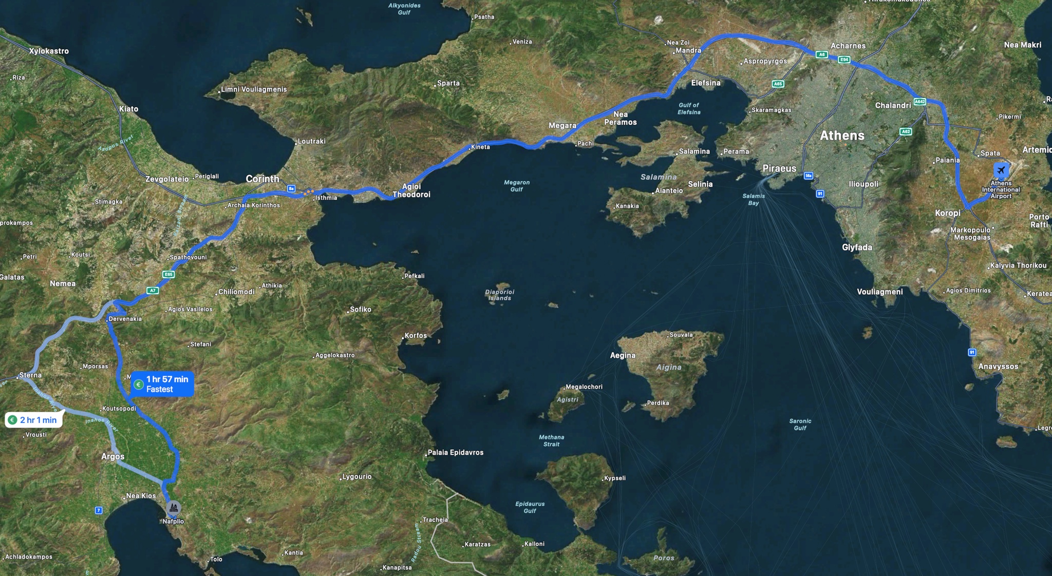 Not a bad drive. The last time we were really in traffic on this trip.