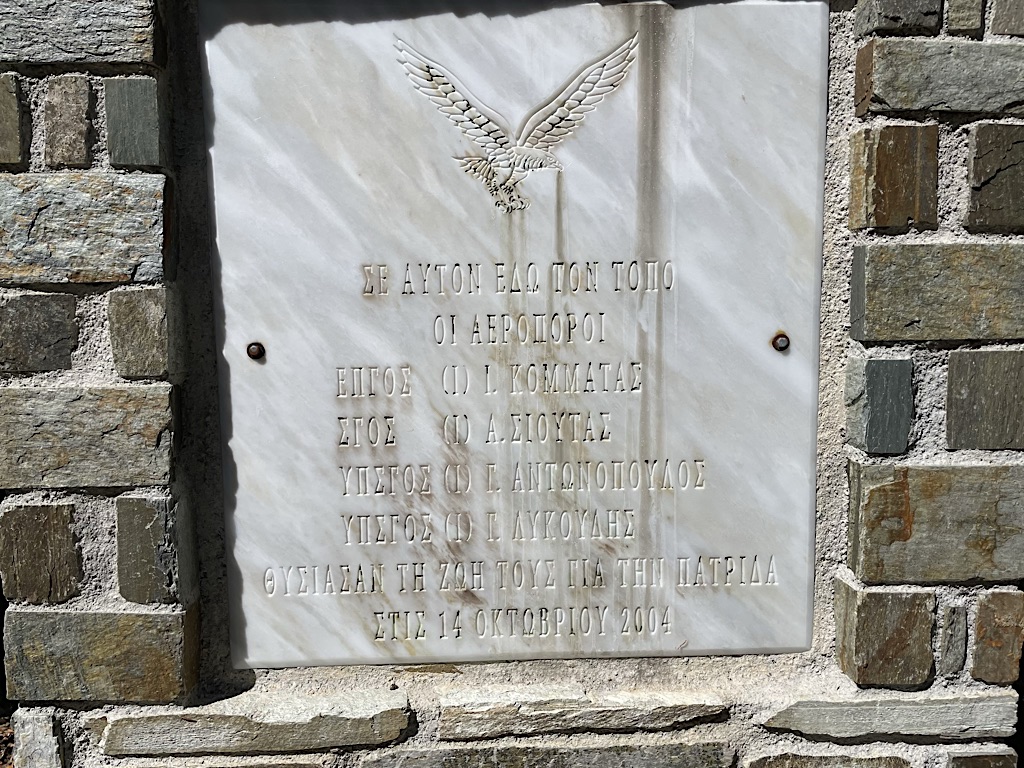 Memorial plaque for air force pilots