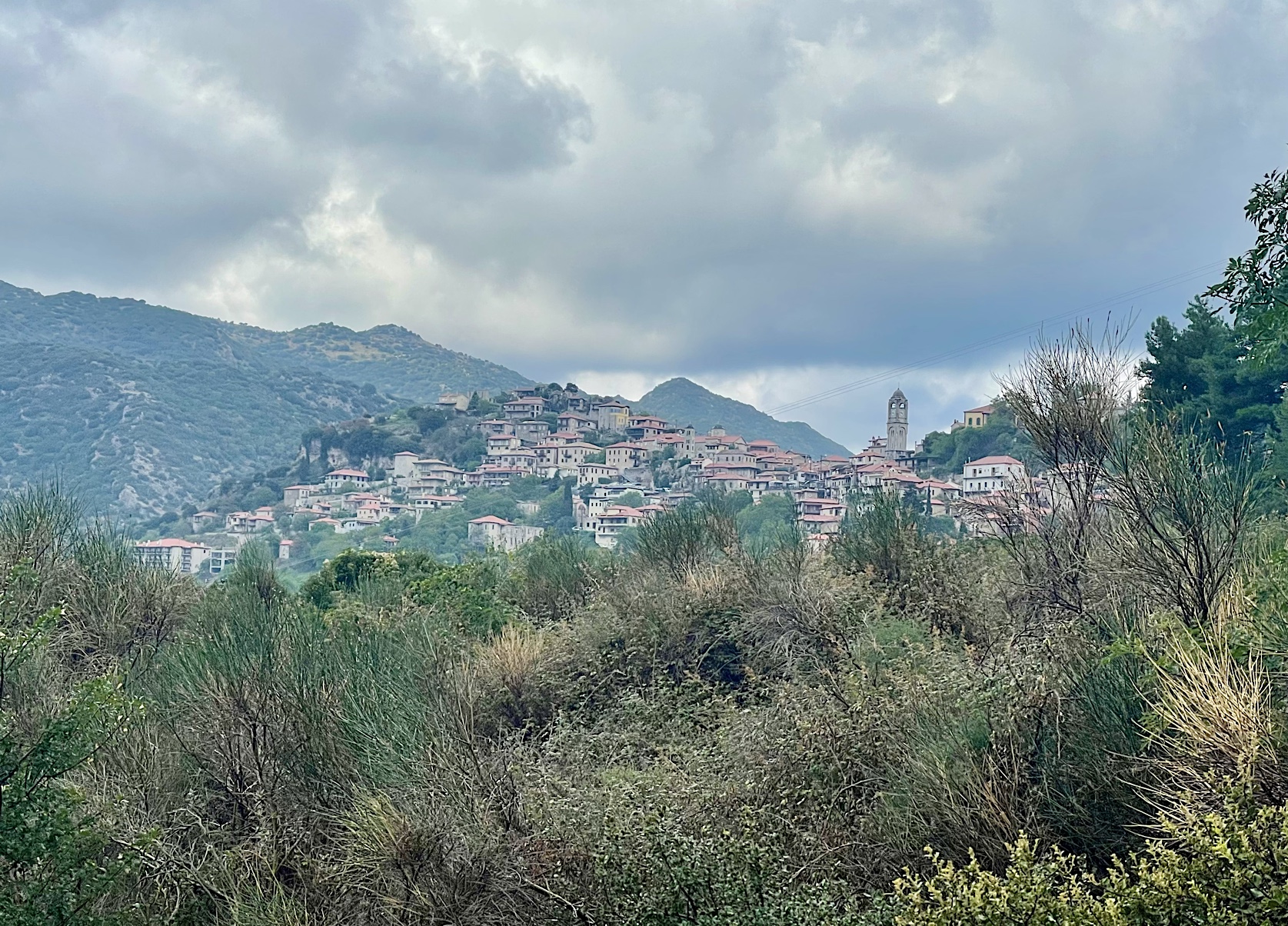 Dimitsana in the clouds