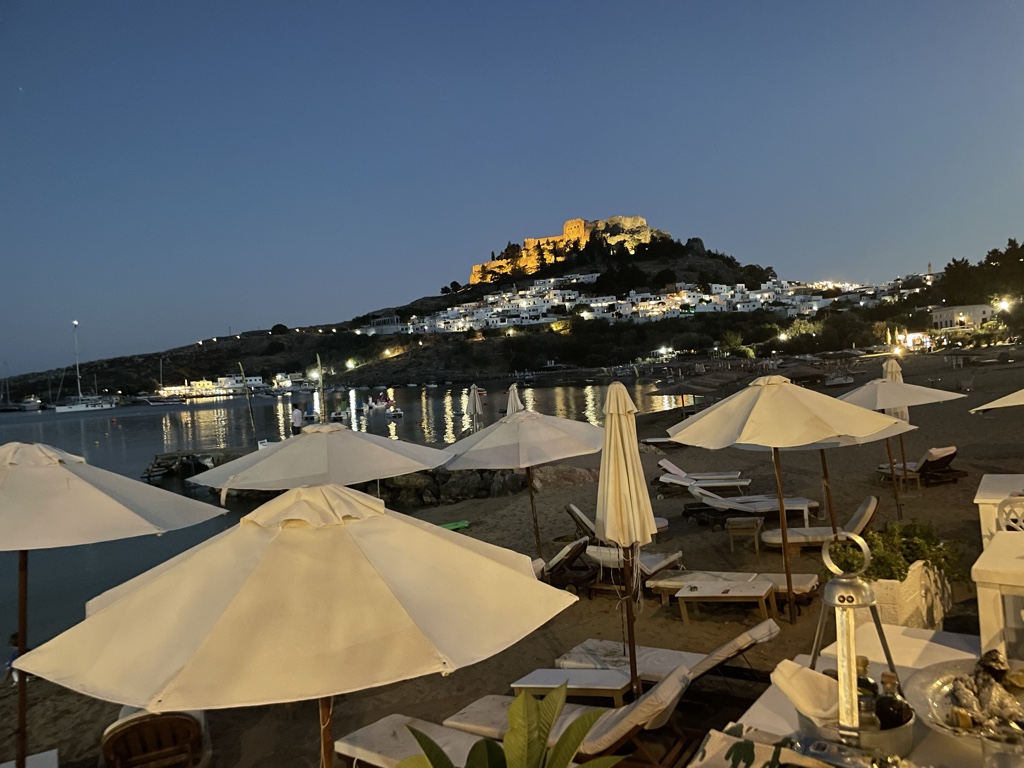 Twilight in Lindos.