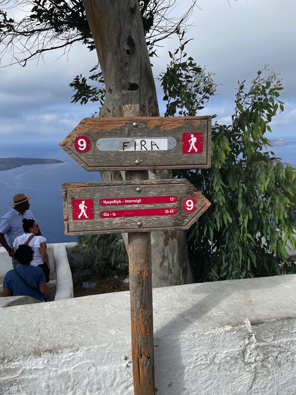 There are a few trail markers like this, but it’s pretty obvious how the trail goes. Why does the sign to the capital city seem improvised?