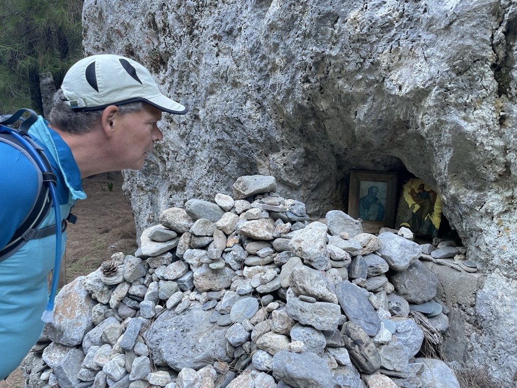 A little shrine in the rocks.