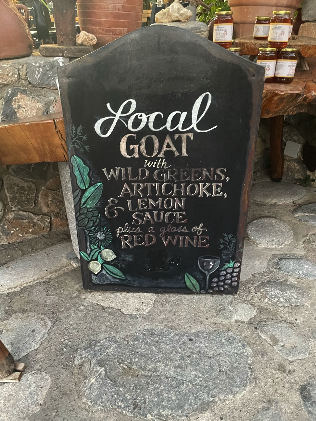 The evening special at Rousios.