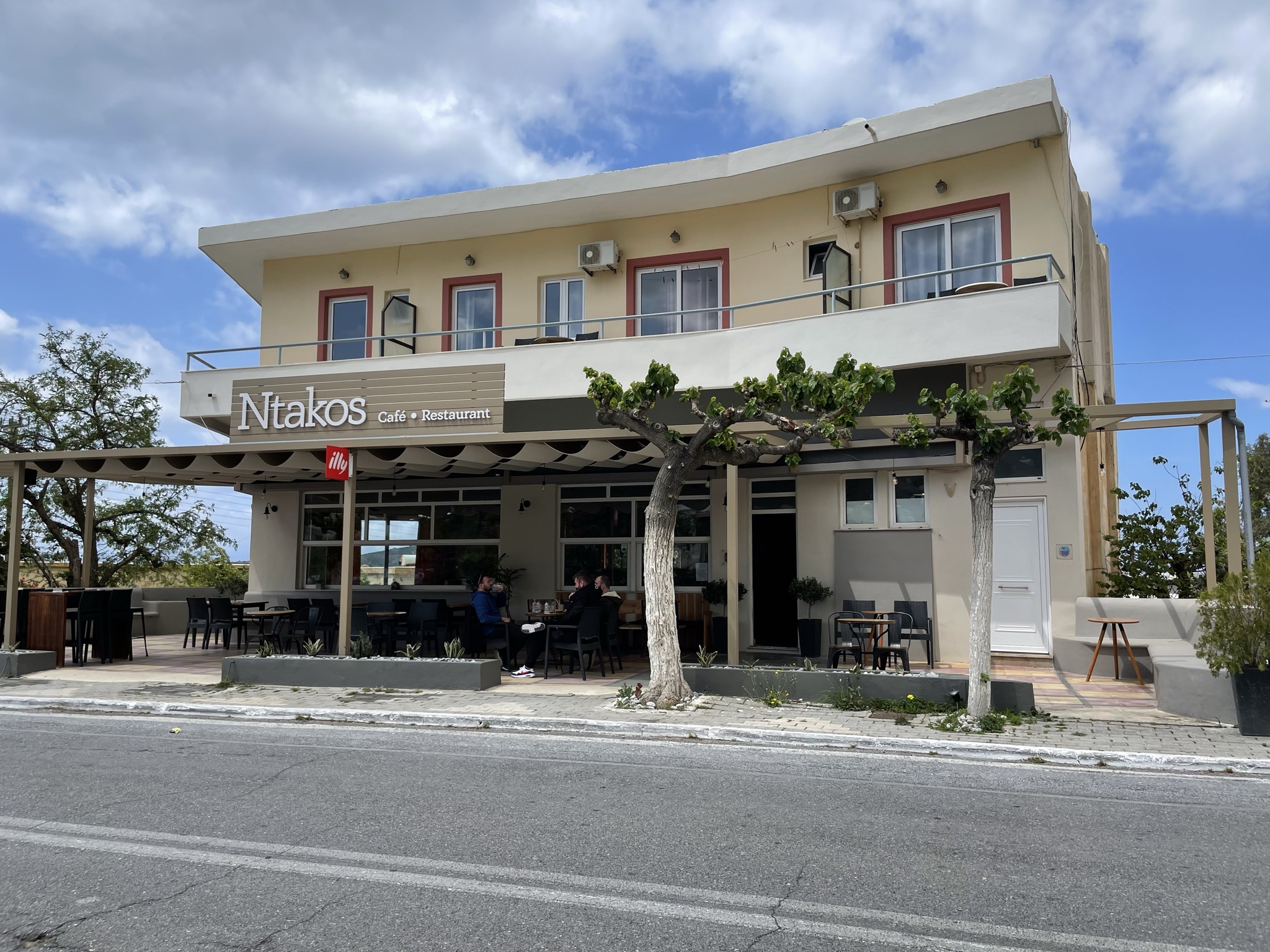 My roommate and I had the center room facing the street.