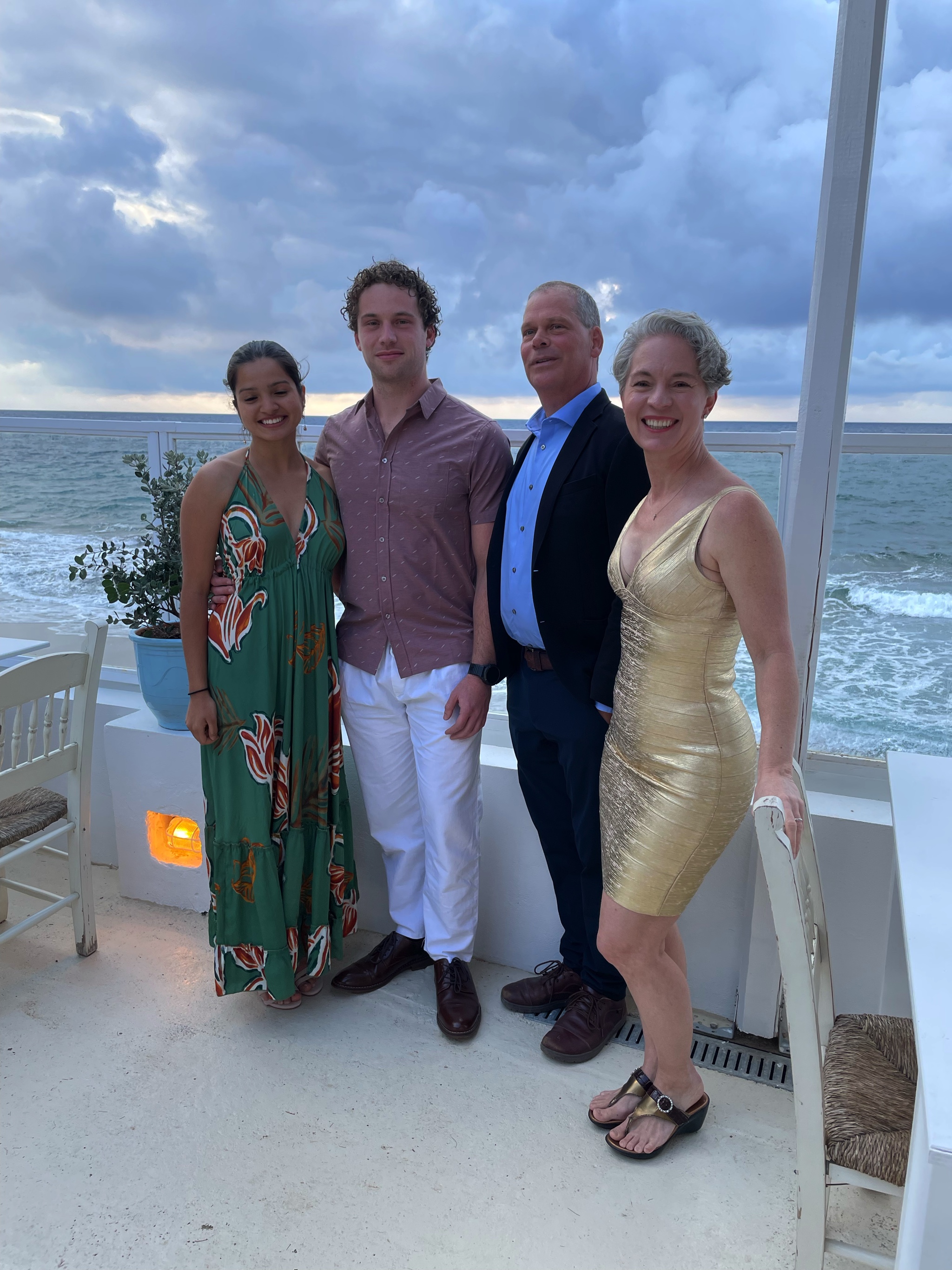 We’d all packed for a balmy spring wedding!