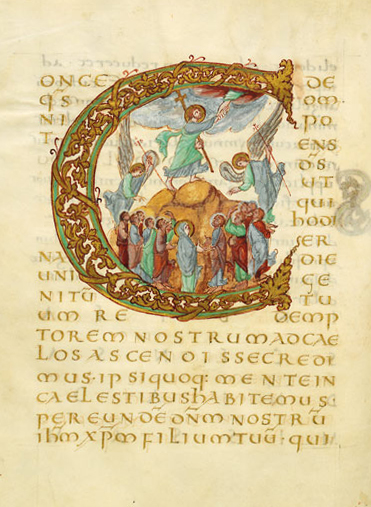 The Ascension on the Drogo Sacramentary, c. AD 850