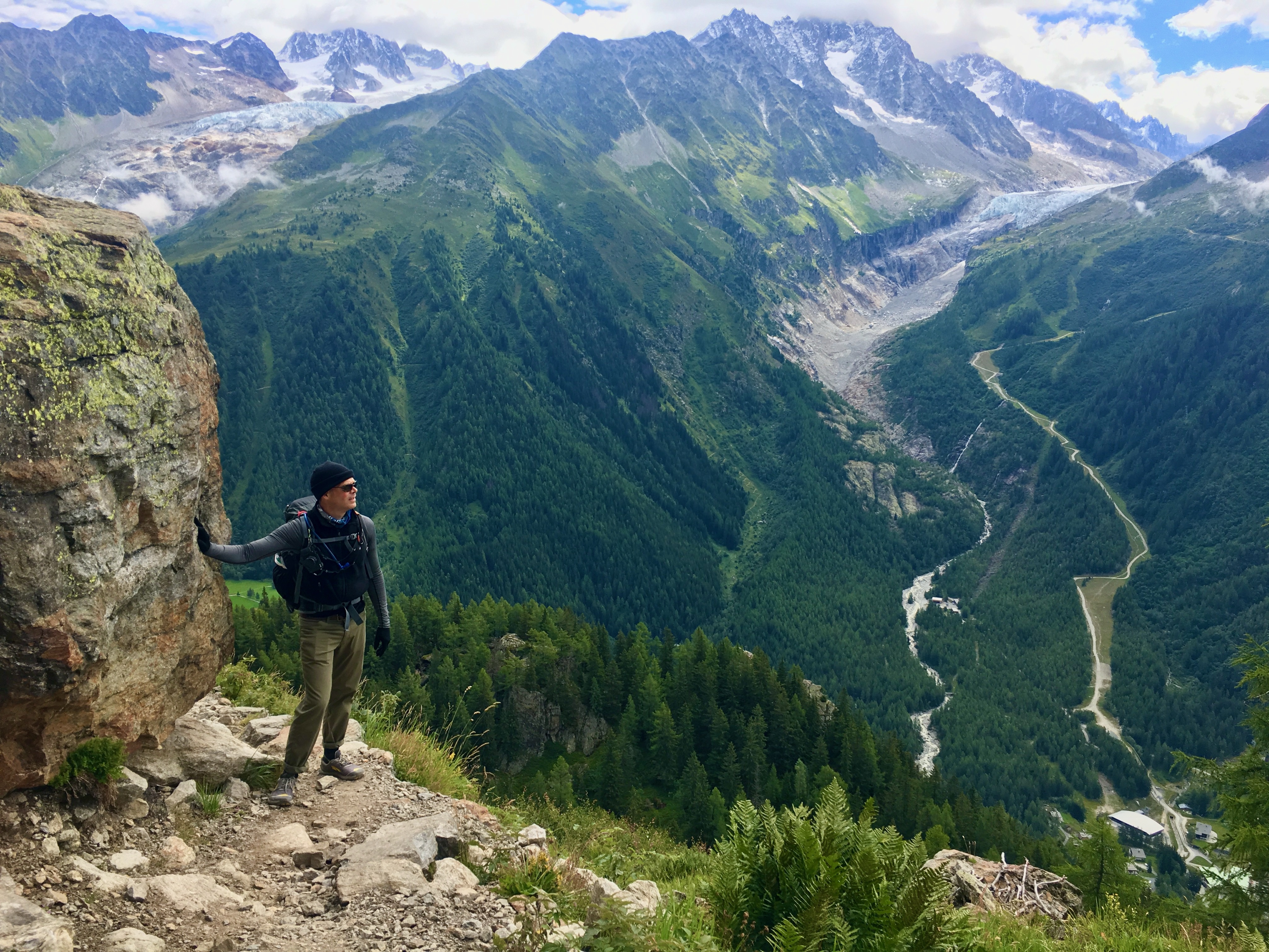 First, you go up! Then you can start hiking.