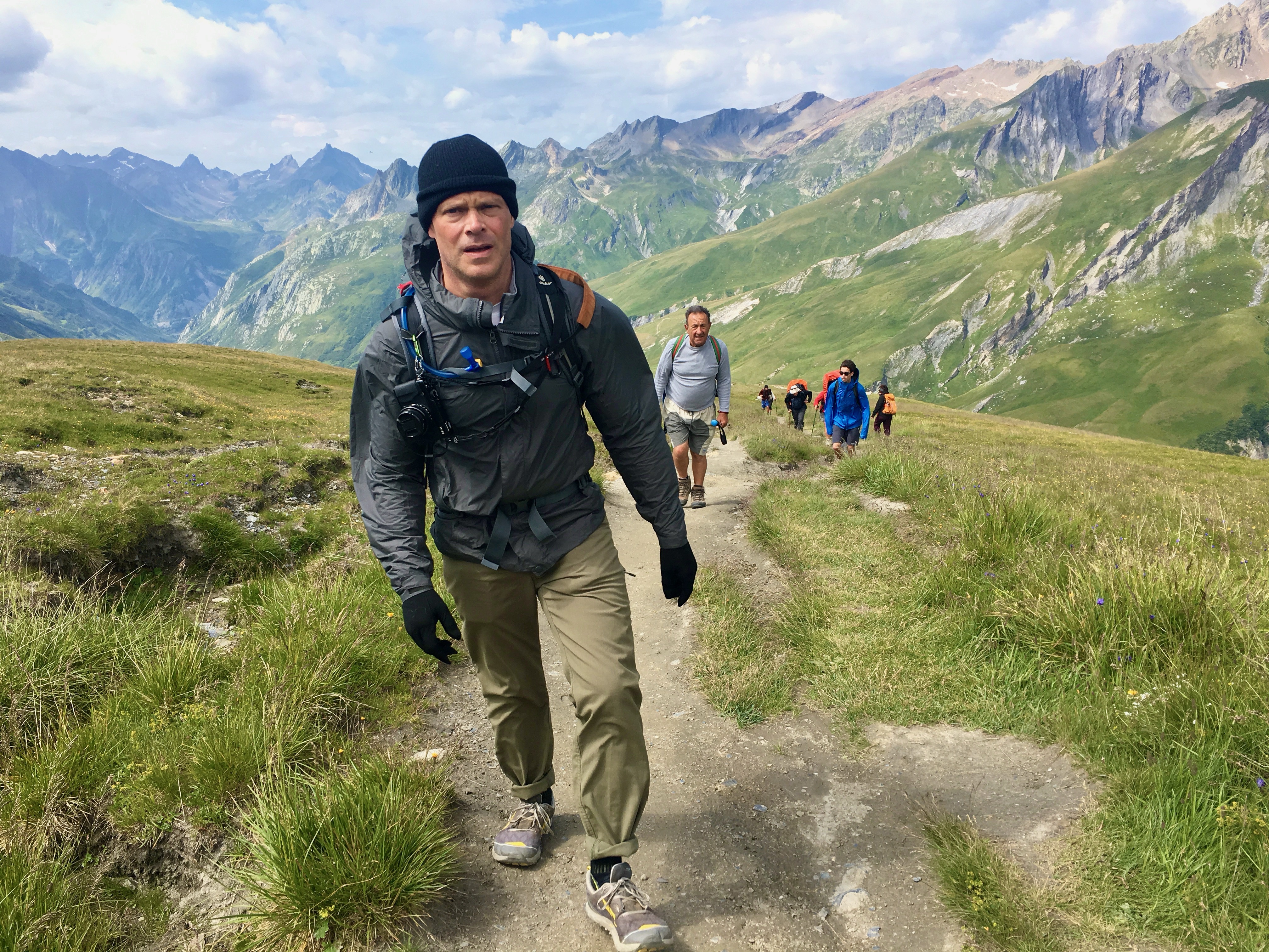 Climbing up to the Col de la Seigne.