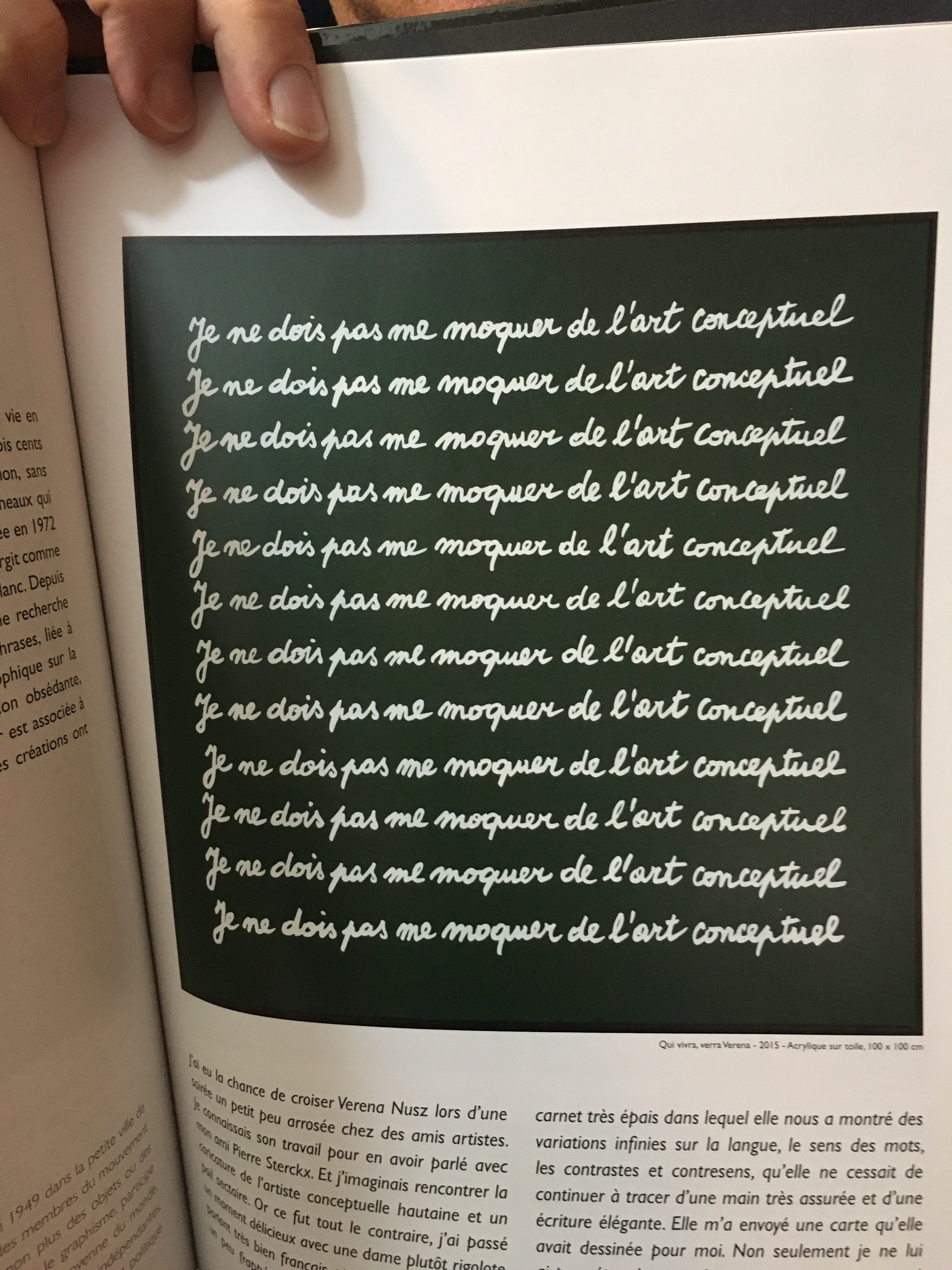 This page in a book in a café is funny.