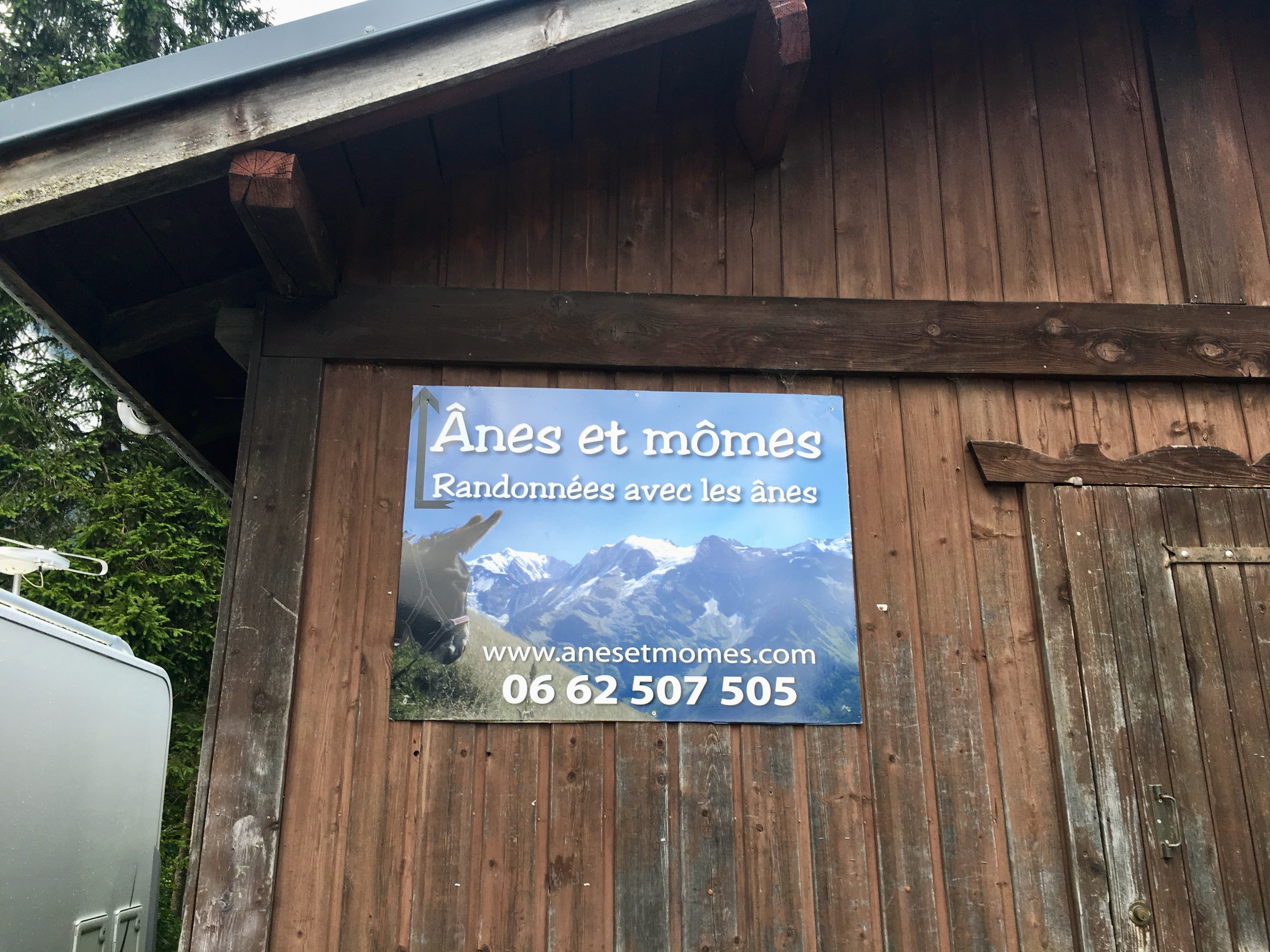 There was a donkey/mule rental stand on the way out of Les Contamines.
