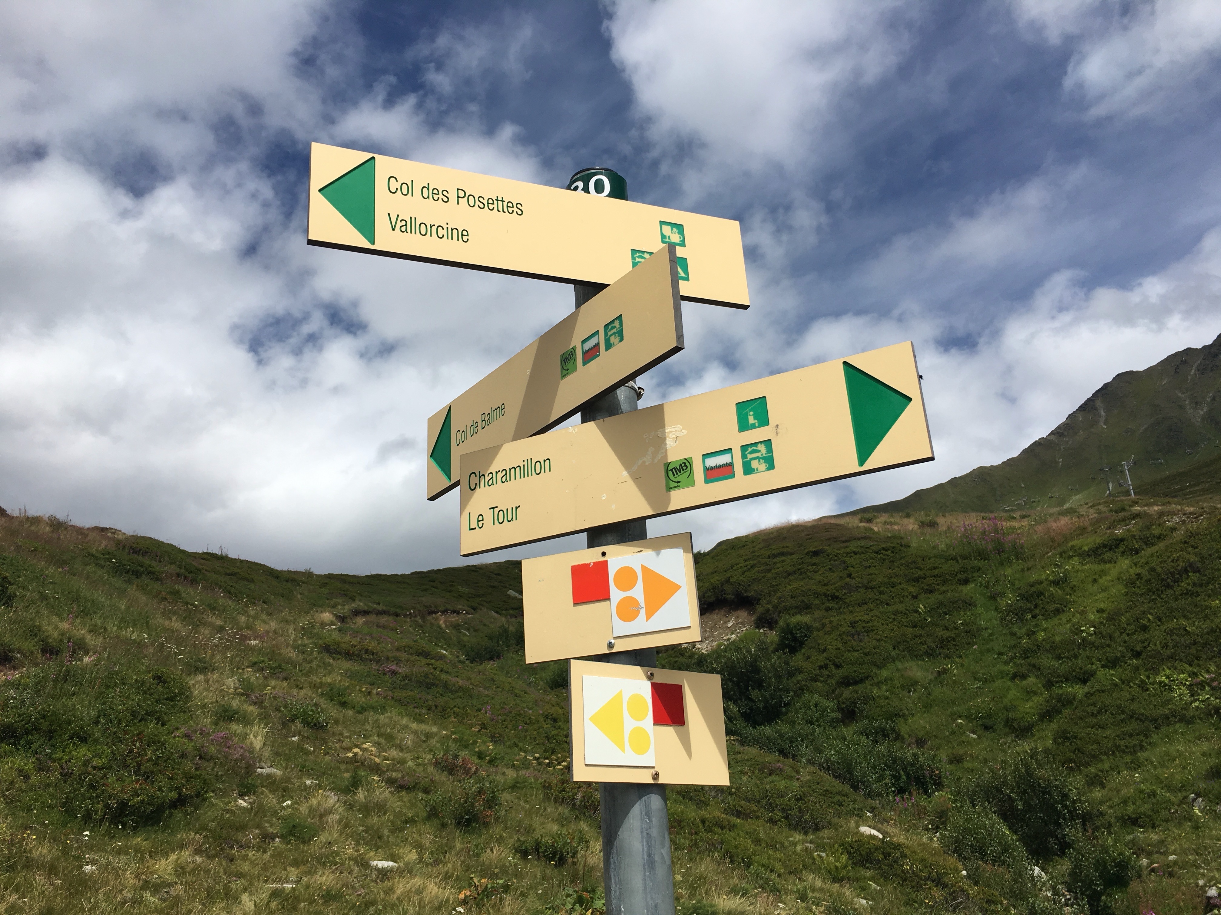 It’s impossible to get lost on these trails. These signs are everywhere throughout the Alps.