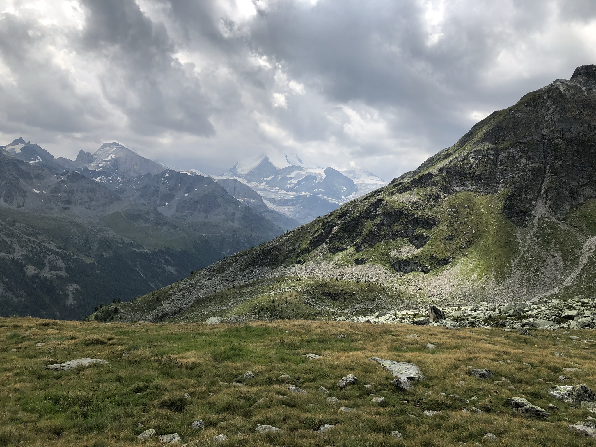 A storm built up in the afternoon.