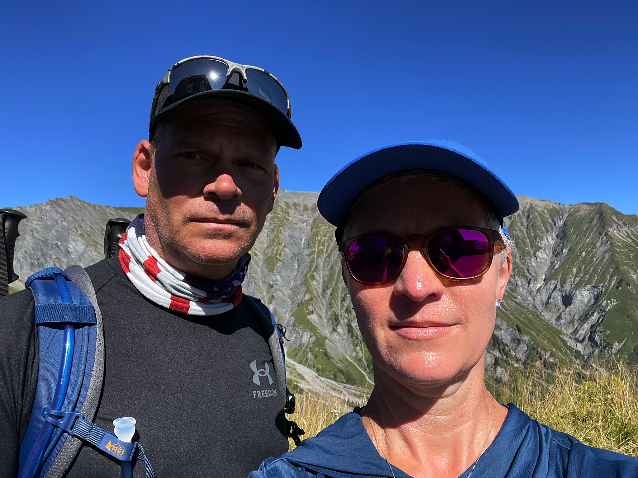 At the top of the cablecar and ready to roll!