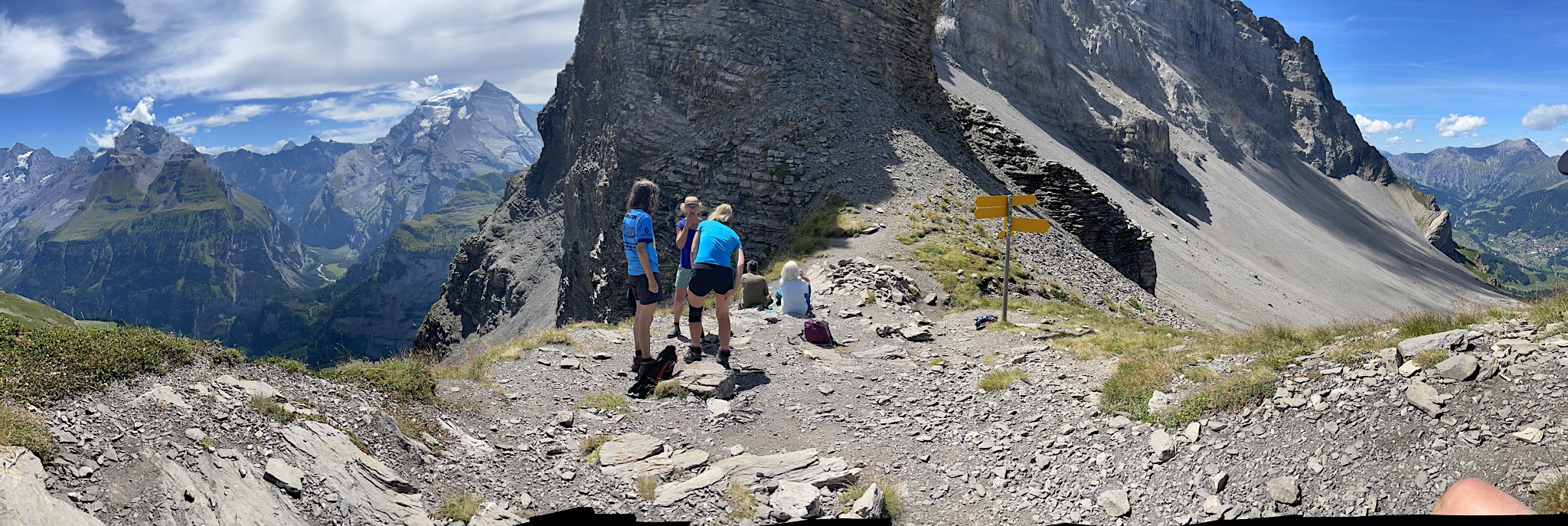 The Bunderchrinde! The panorama makes it look much broader than it is, but you can see that it’s down on both sides.