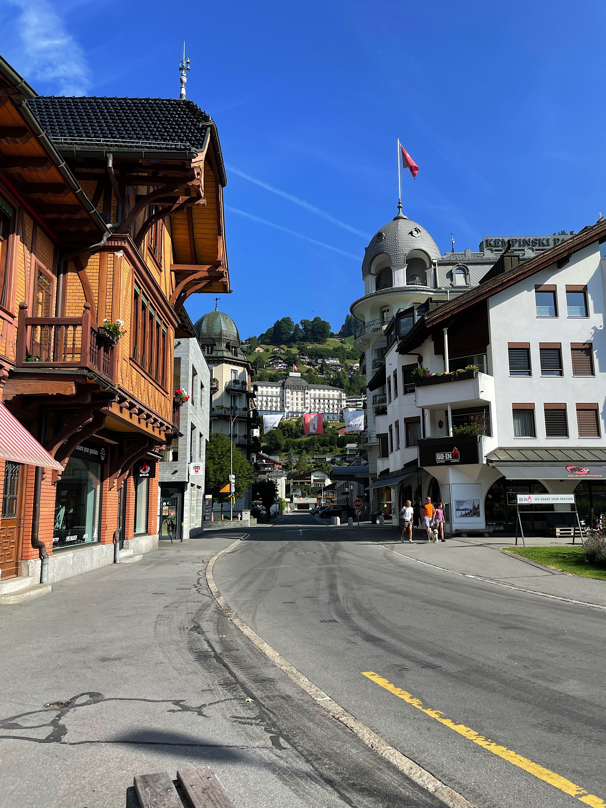 Engelberg looks like every other Swiss mountain town.
