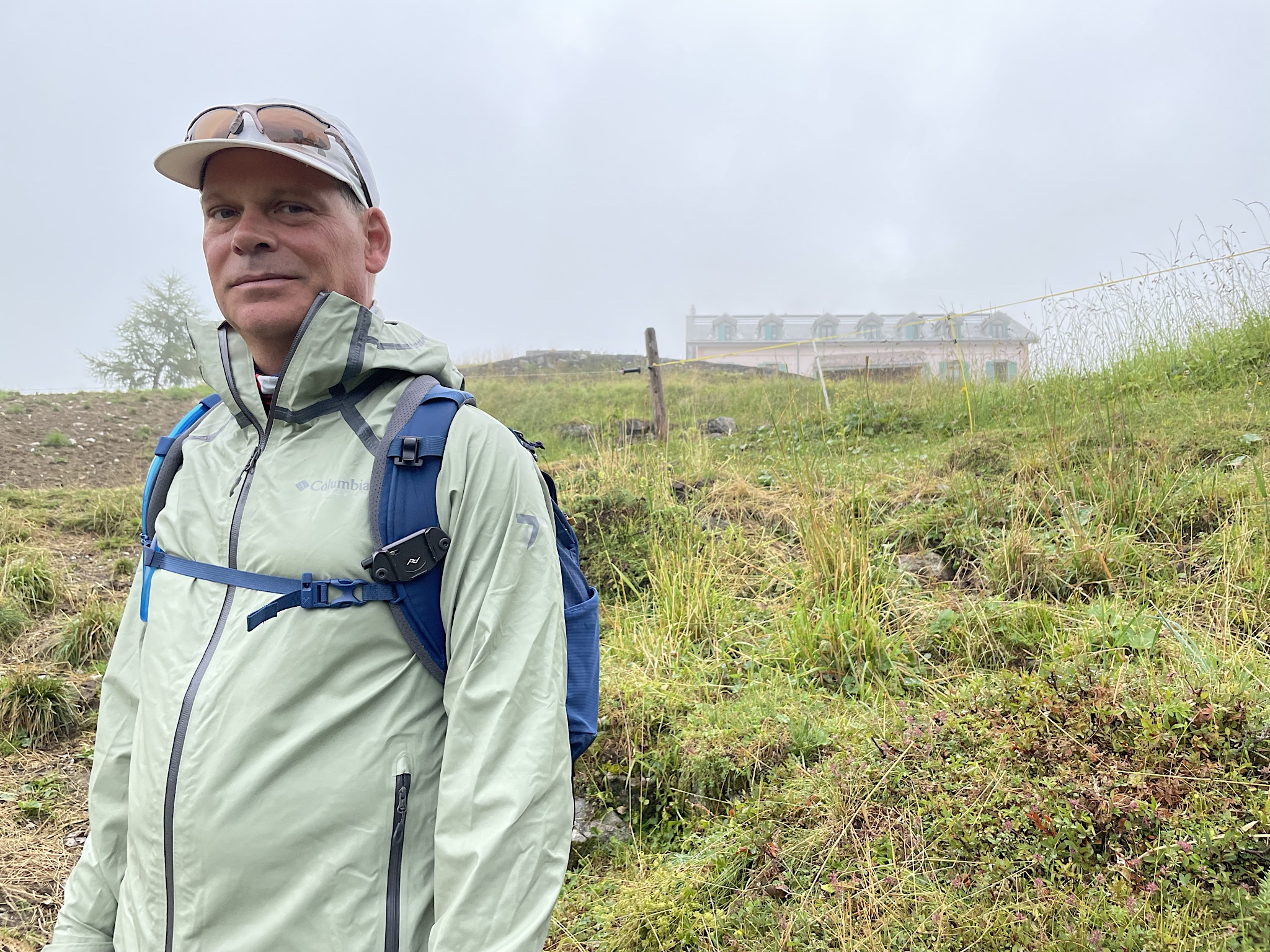 The view? You can barely see Hotel Engstlenalp over Chris’ shoulder.