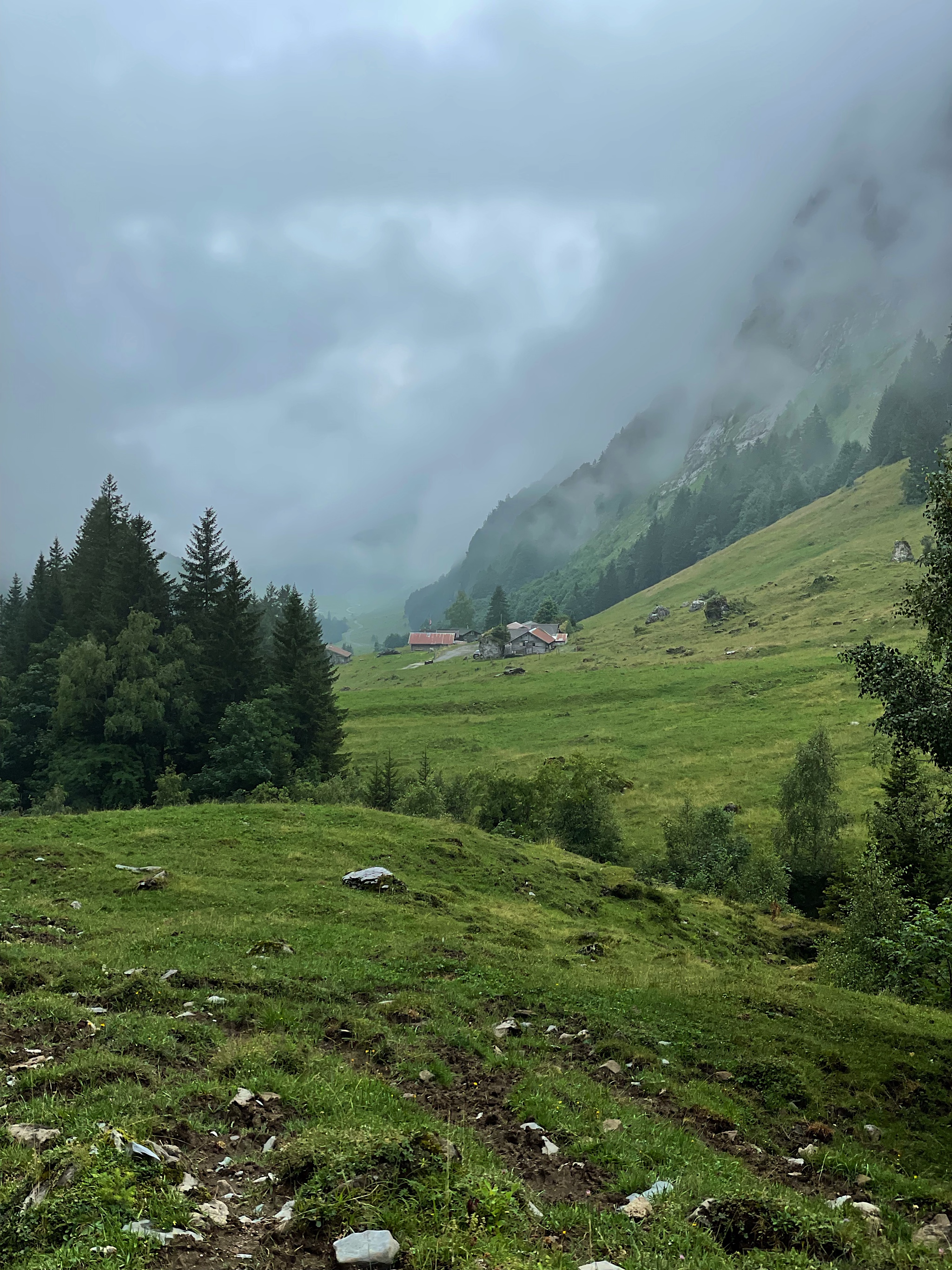 The clouds make it look mysterious.