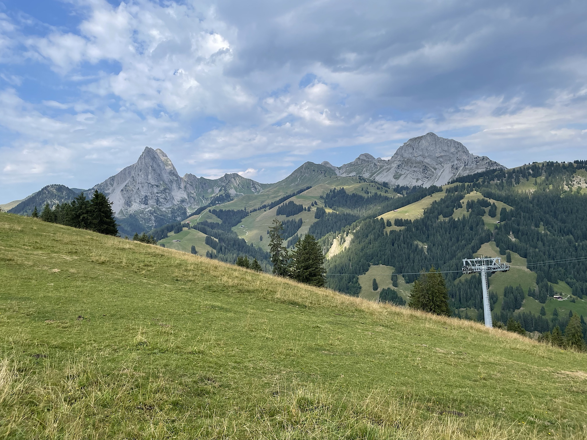 The view from the top, looking back in the direction of Gstaad.