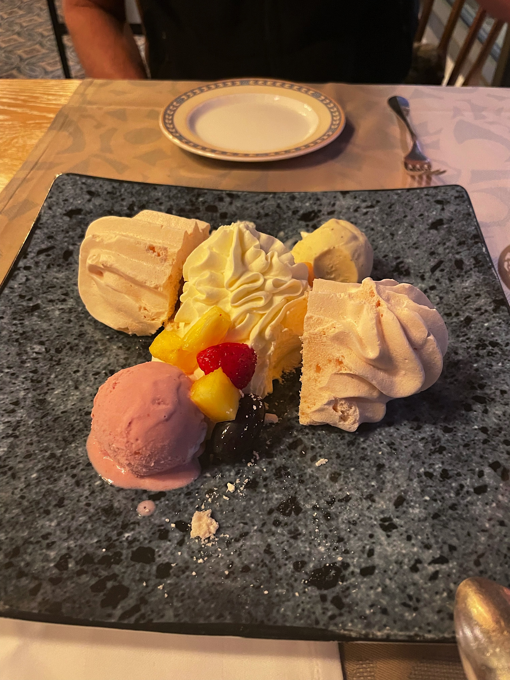 Meringe glacée. My brother won his future wife’s affections by taking her to Chalet Brandt to get this for dessert back when they were in high school.