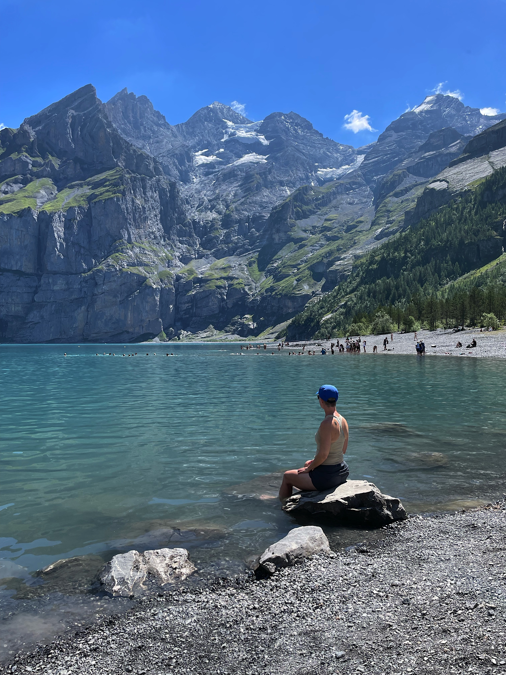 I soaked my feet in the See, which was very cold. It felt VERY nice!