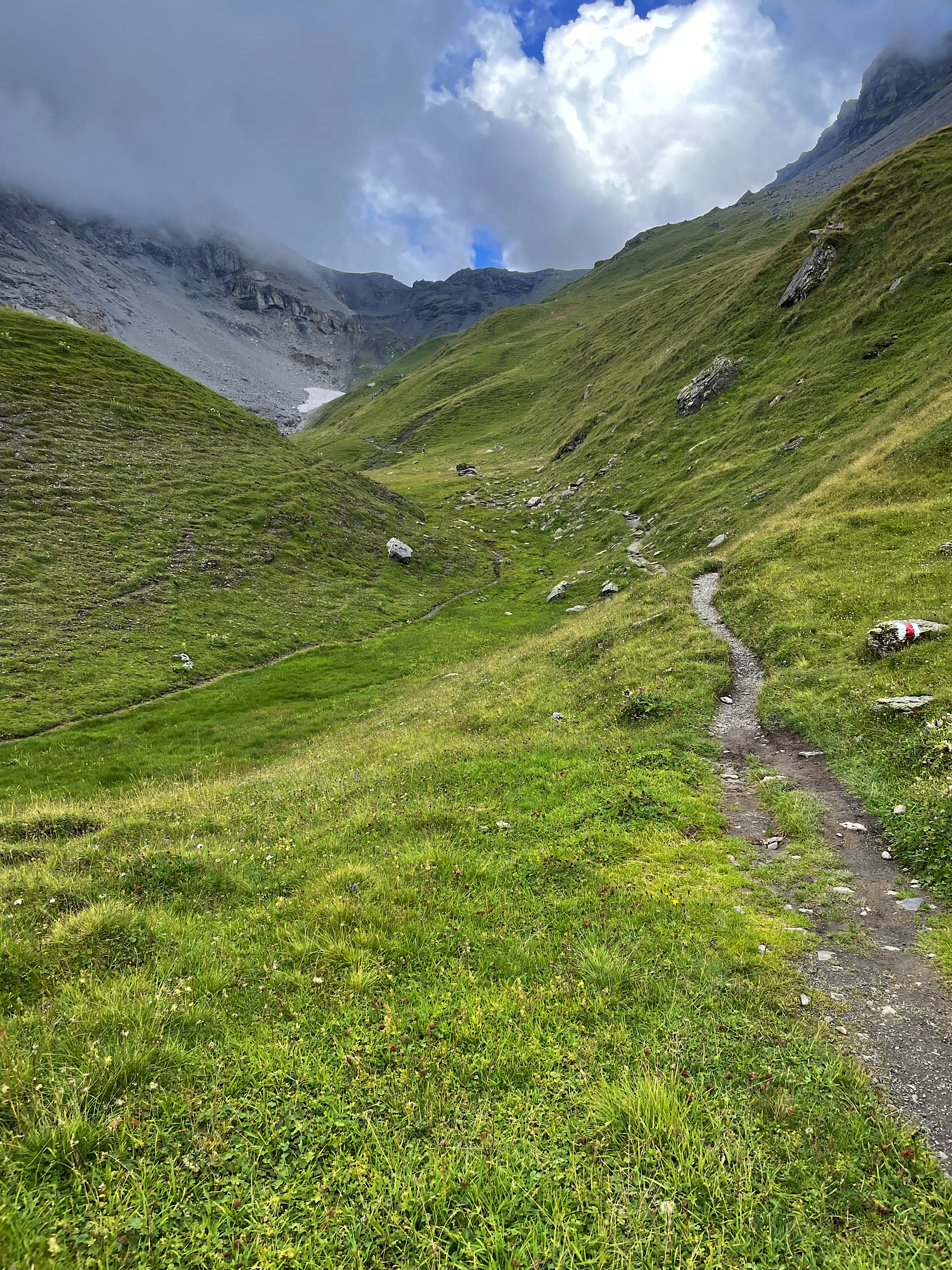We headed up this valley.