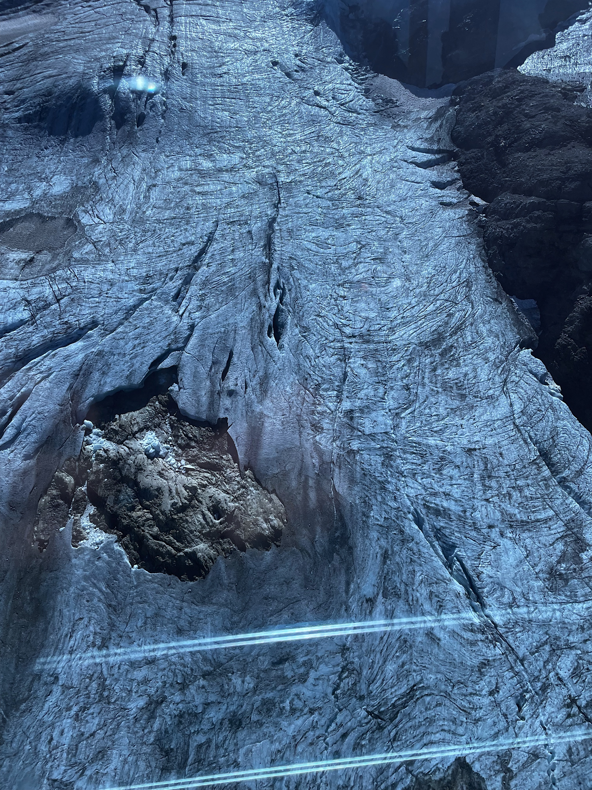 A view of a melting glacier.