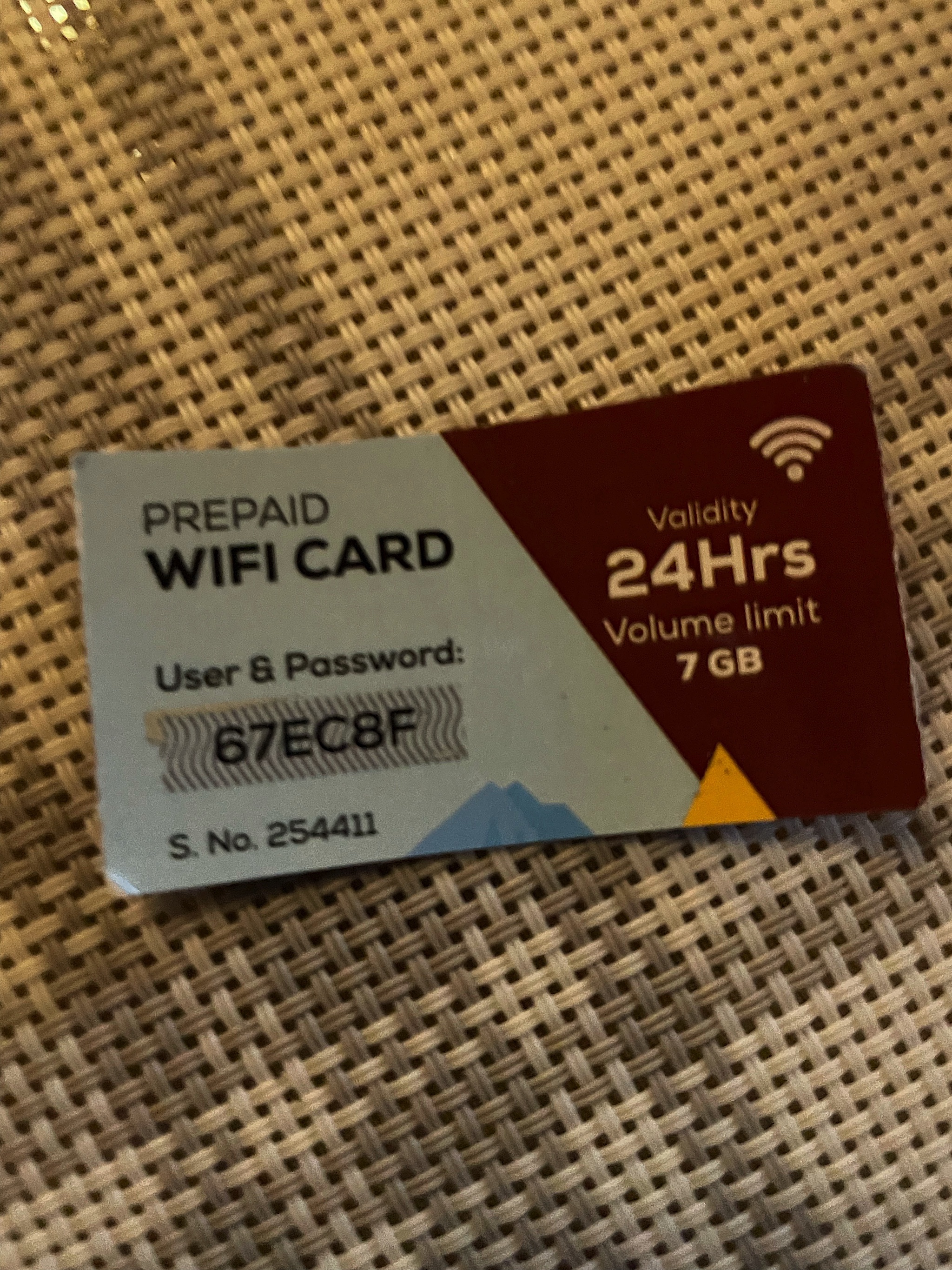 We paid for a wifi card so we could use the Internet at Rivendell Lodge. Our phones had pretty good data, though, so it wasn’t entirely necessary.