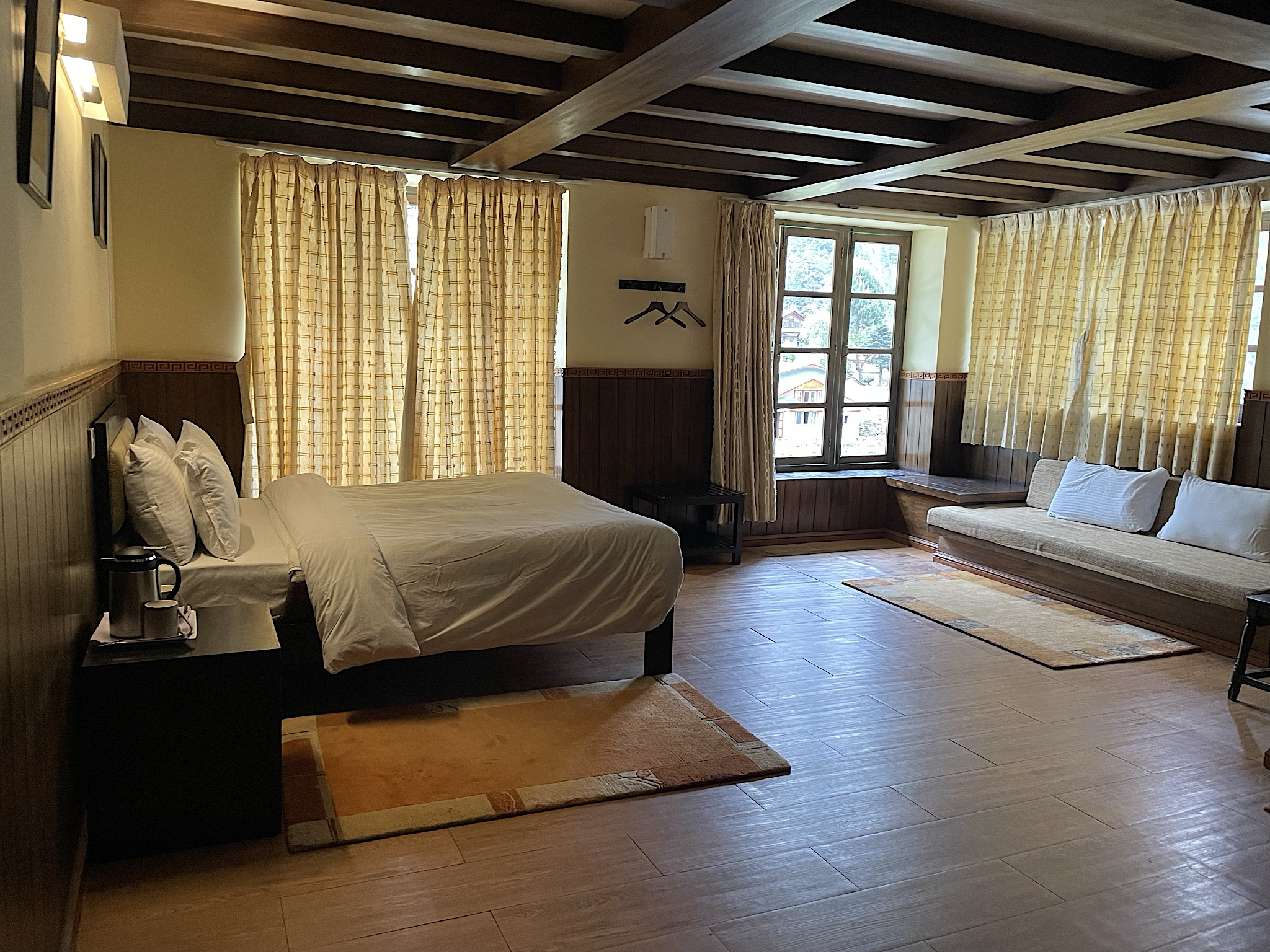 The lodge there had put us in the nicest room, huge and bright!