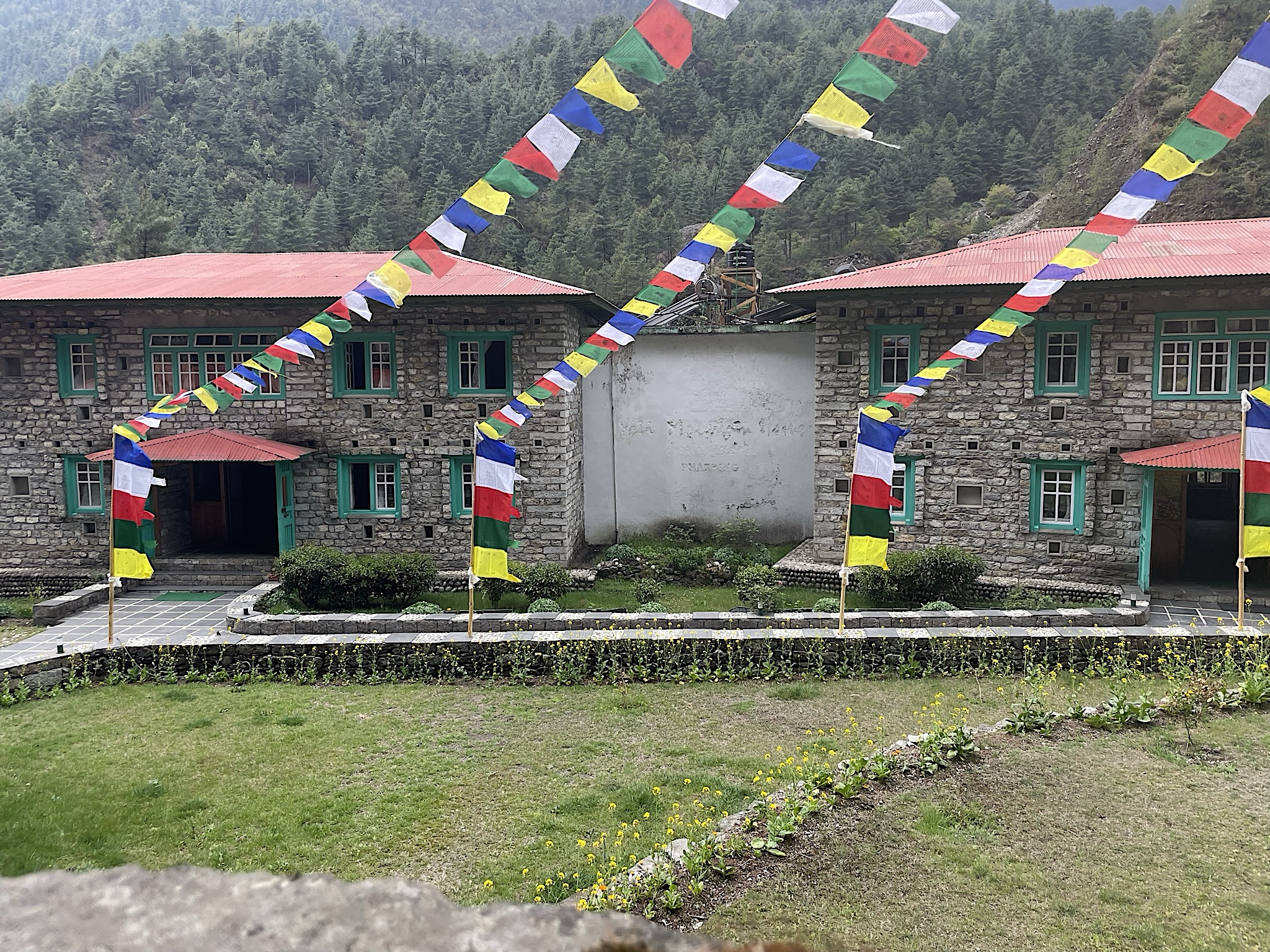 You could still see where the Yeti Mountain Home sign used to be.