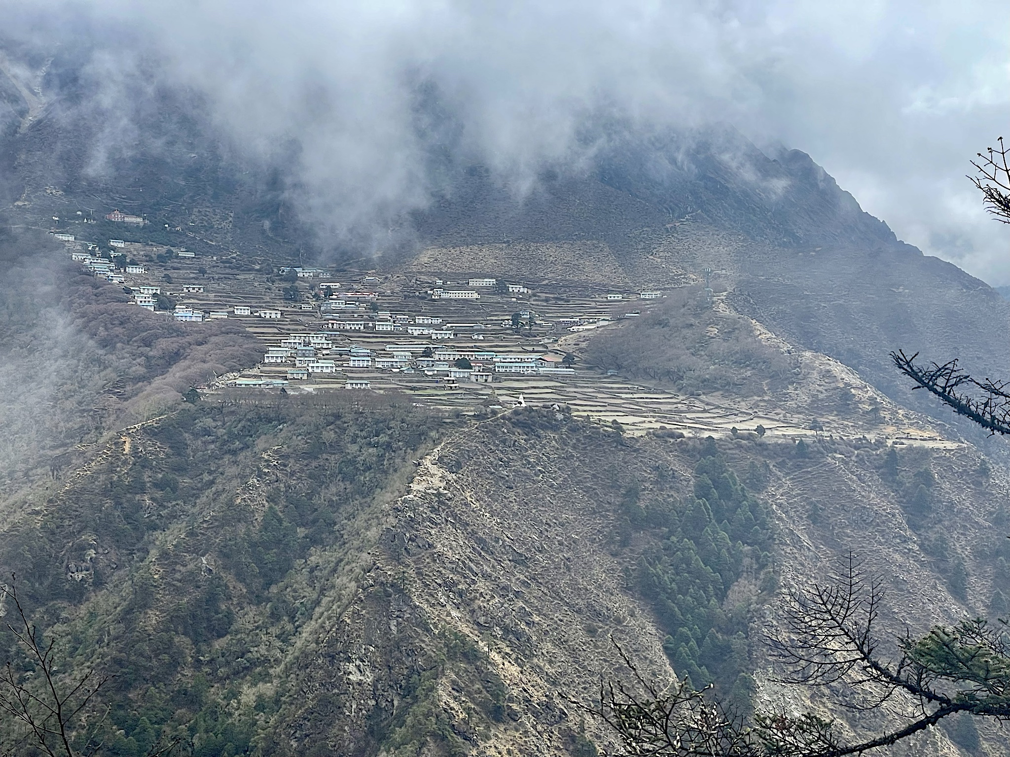 We had a great view of Phortse, situated on its high shelf.