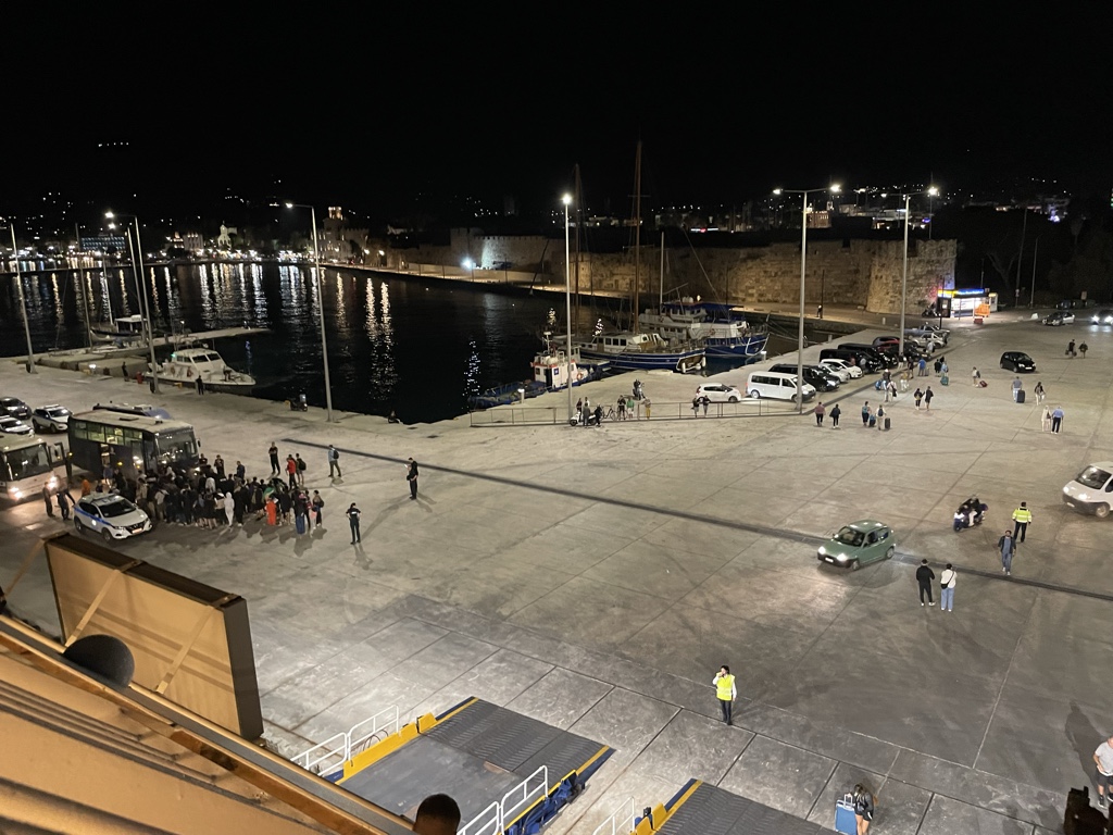 You might disembark or embark at 2:00 AM.